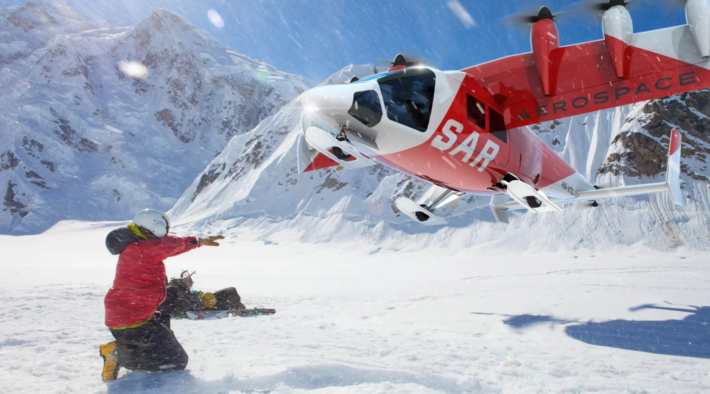 RED RESCUE HELICOPTER