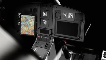 monitor in the flight cockpit