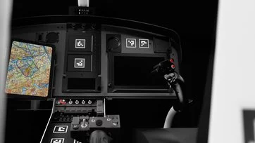 monitor in the flight cockpit