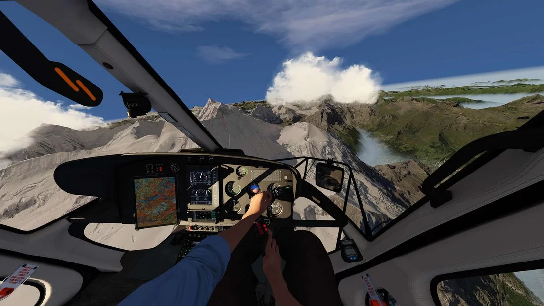 sight in the flight simulator