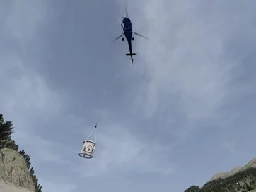 flying helicopter