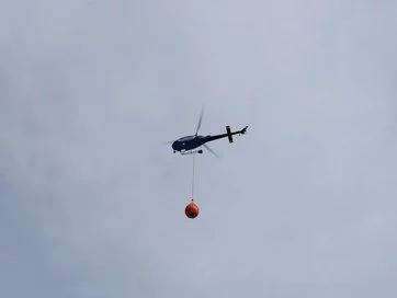 flying helicopter