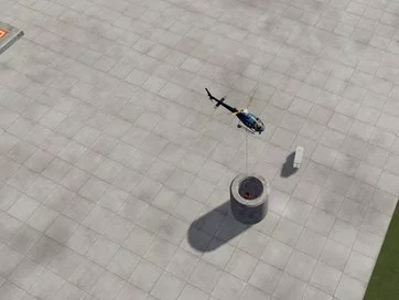 flying helicopter