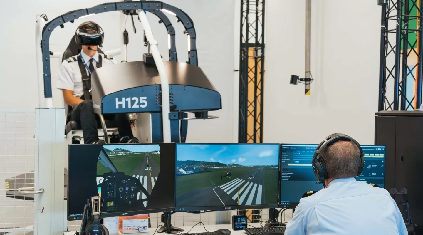 Flight simulator at the training centre