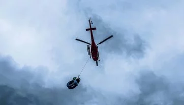flying helicopter