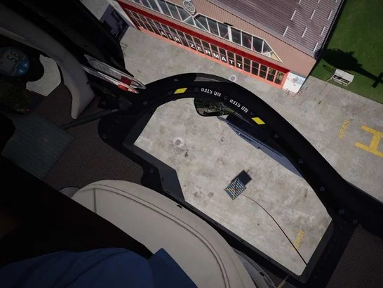 sight from the flying helicopter
