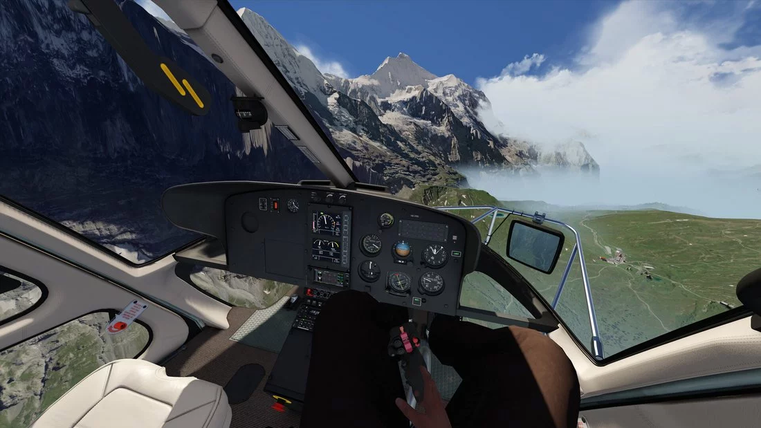 sight in the flight cockpit