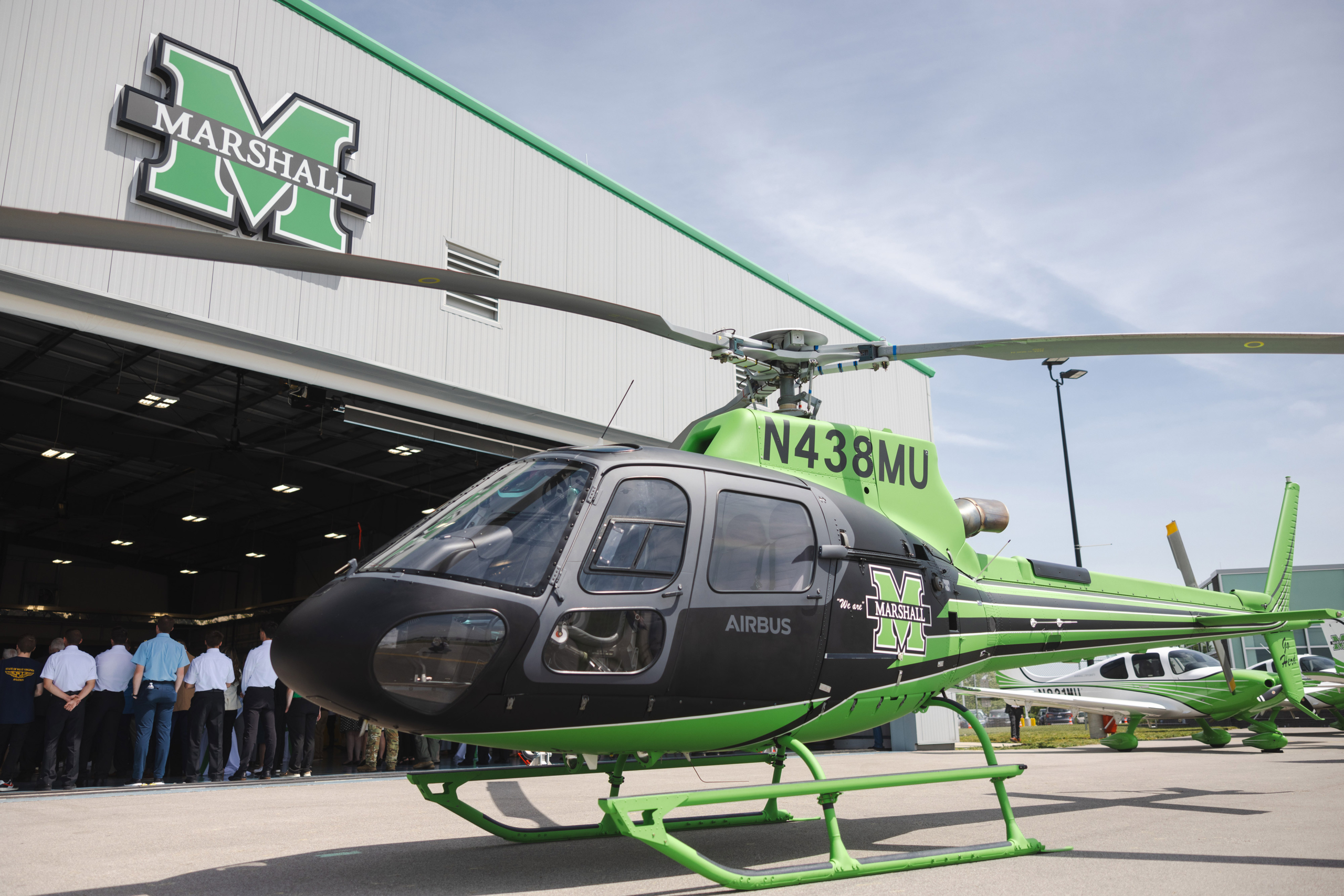 Airbus H125 helicopter at Marshall University