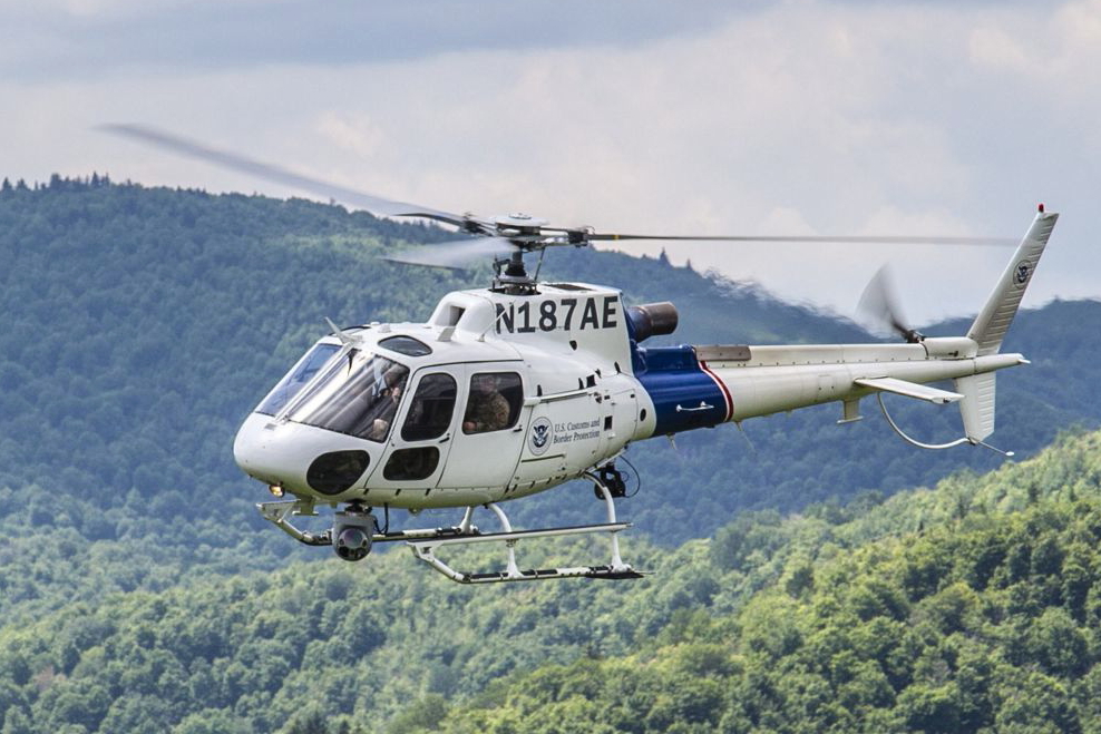 CBP AMO flying its Airbus H125 (photo courtesy of CBP) 