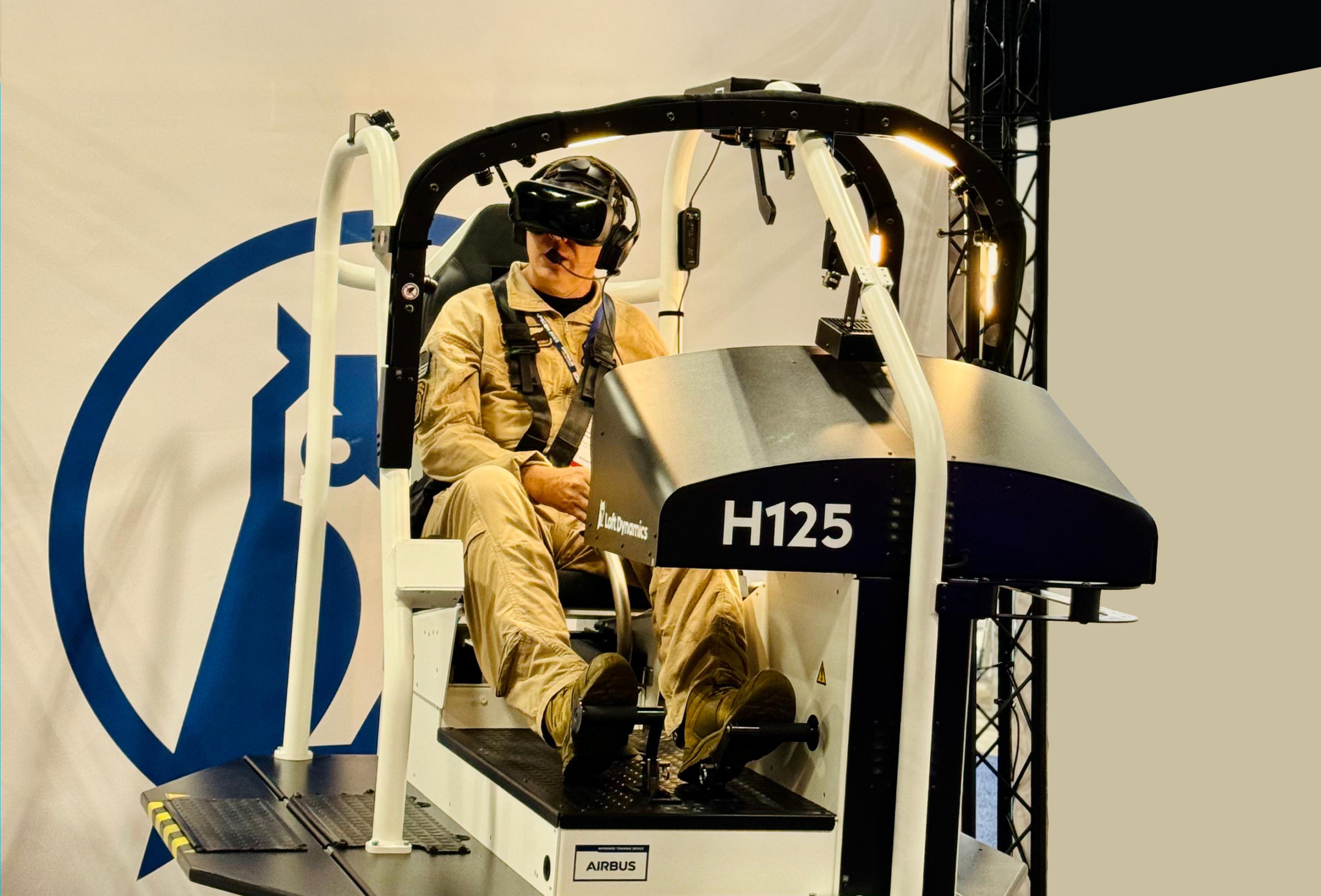 CBP AMO using Loft Dynamics FAA-qualified VR Airbus H125 simulator
